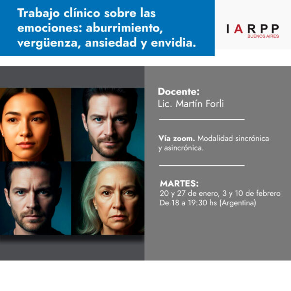 Curso de Verano: Trabajo Clínico sobre las Emociones